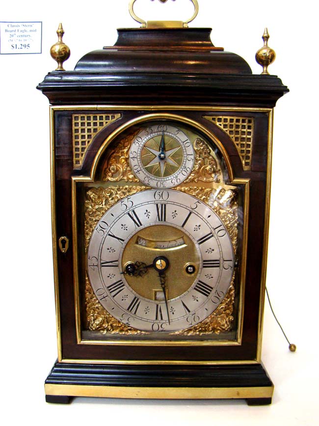 A fine George I period ebonized quarter-repeating Bracket Clock circa 1715-1720 by Simon de Charmes